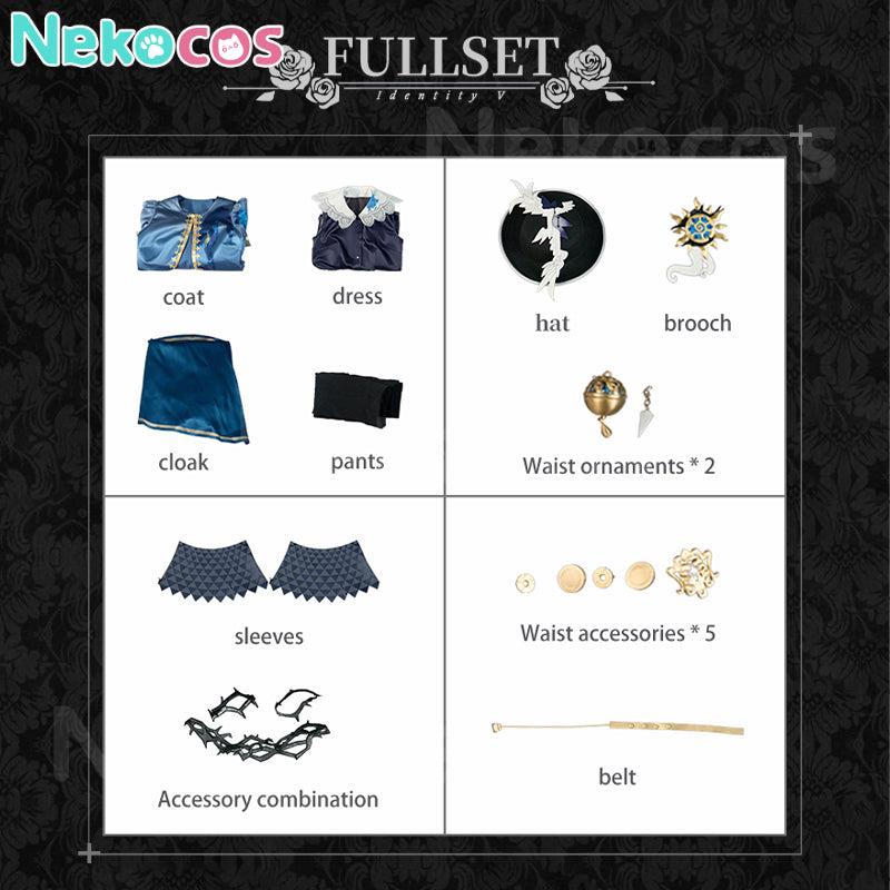 【Nekocos】Game Identity V Cosplay Deep Blue Cosplay Costume Premium Edition | Custom-Tailor