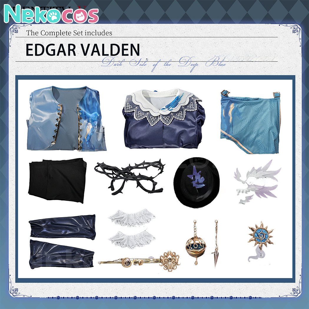 【Nekocos】Game Identity V Edgar Valden Deep Blue Cosplay Costume | Custom-Tailor
