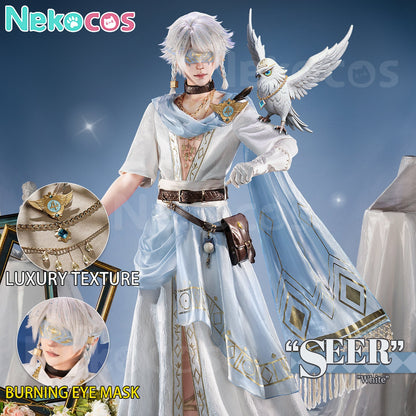 【Nekocos】Game Identity Ⅴ Cosplay Pure White Prophet Cosplay Costume Premium Edition | In Stock