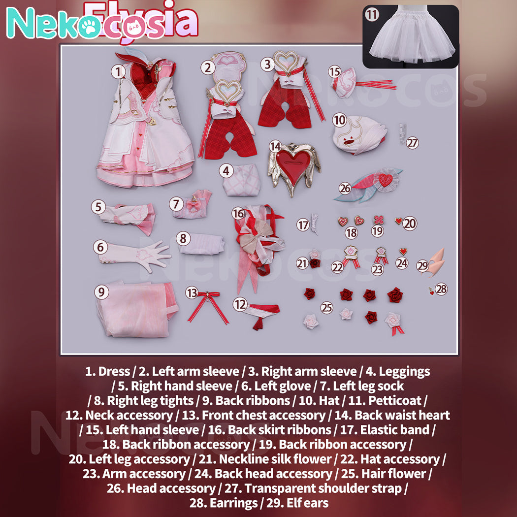 【Nekocos】Game Honkai Impact 3rd Cosplay Elysia Fairy of Love’s Wish Cosplay Costume Premium Edition | Custom-Tailor