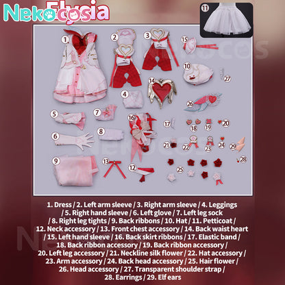 【Nekocos】Game Honkai Impact 3rd Cosplay Elysia Fairy of Love’s Wish Cosplay Costume Premium Edition | Custom-Tailor