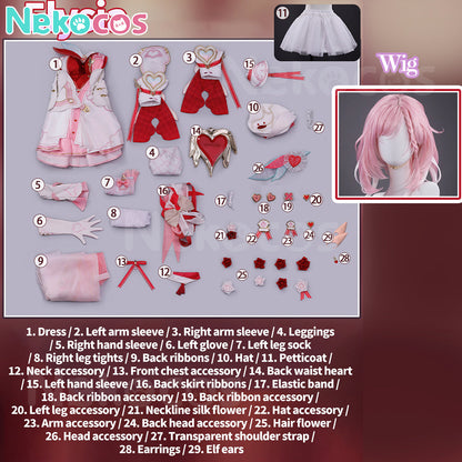 【Nekocos】Game Honkai Impact 3rd Cosplay Elysia Fairy of Love’s Wish Cosplay Costume Premium Edition | Custom-Tailor