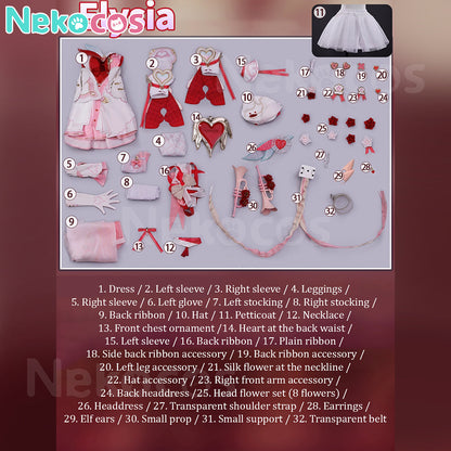【Nekocos】Game Honkai Impact 3rd Cosplay Elysia Fairy of Love’s Wish Cosplay Costume Premium Edition | Custom-Tailor