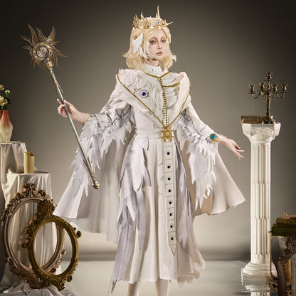 【Nekocos】Game Identity V Faro lady Evelyn Mora Pale Crown Cosplay Costume Premium Edition | In Stock
