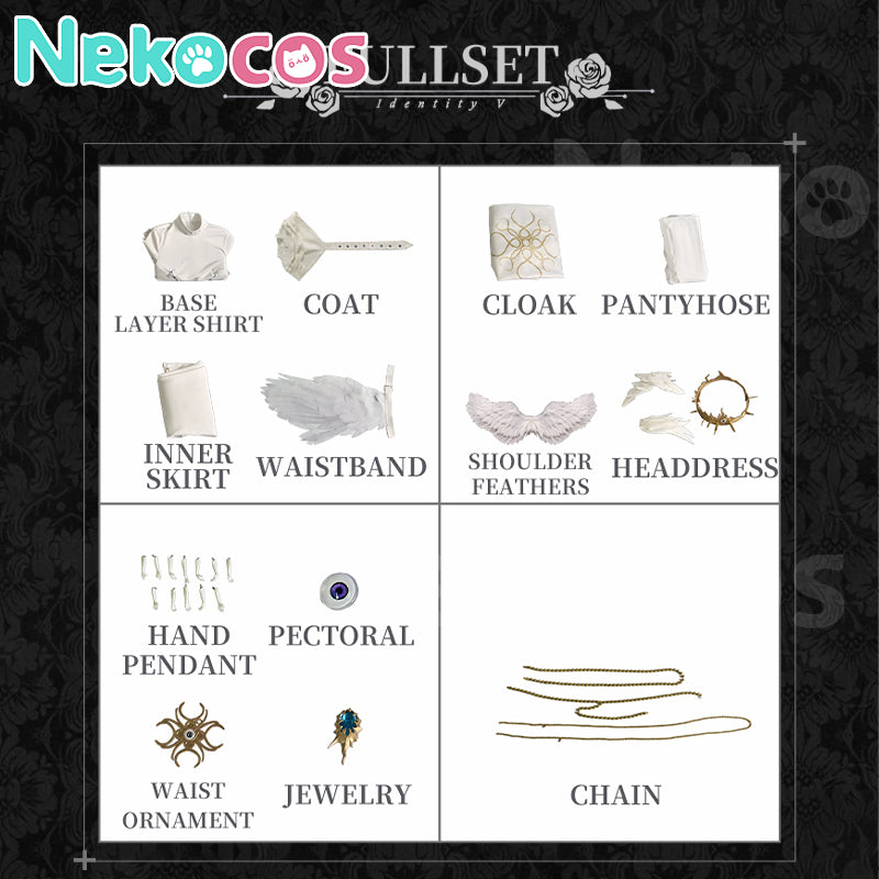 【Nekocos】Game Identity V Faro lady Evelyn Mora Pale Crown Cosplay Costume Premium Edition | In Stock