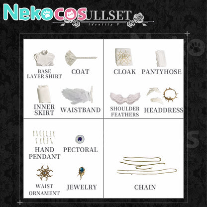 【Nekocos】Game Identity V Faro lady Evelyn Mora Pale Crown Cosplay Costume Premium Edition | In Stock