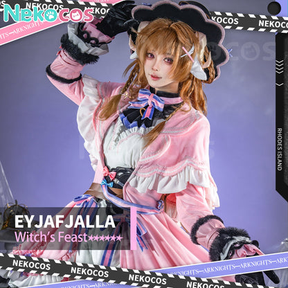 【Nekocos】Game Arknights Cosplay Eyjafjalla Fluffy Little Witch Cosplay Costume Premium Edition | Custom-Tailor