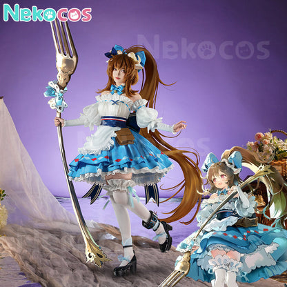 【Nekocos】Game Arknights Cosplay Eyjafjalla the Hvít Aska Cosplay Costume | Custom-Tailor