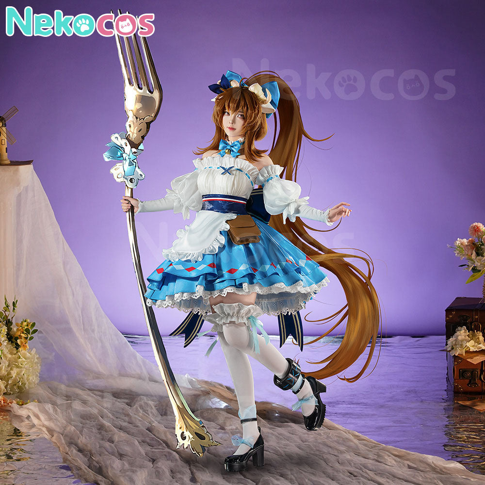 【Nekocos】Game Arknights Cosplay Eyjafjalla the Hvít Aska Cosplay Costume | Custom-Tailor