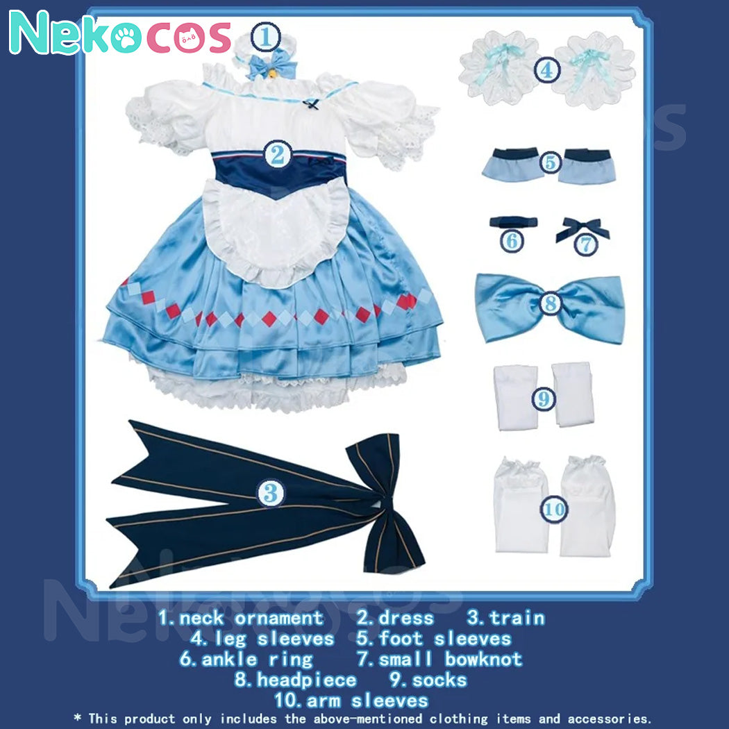 【Nekocos】Game Arknights Cosplay Eyjafjalla the Hvít Aska Cosplay Costume | In Stock
