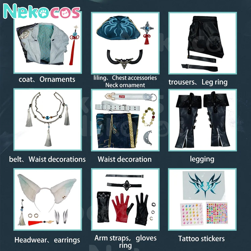 【Nekocos】Game Honkai: Star Rail Cosplay Feixiao Cosplay Costume Premium Edition | In Stock