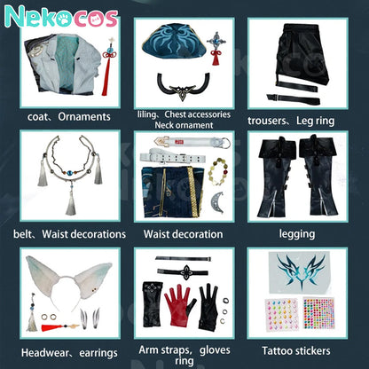 【Nekocos】Game Honkai: Star Rail Cosplay Feixiao Cosplay Costume Premium Edition | In Stock