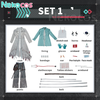 【Nekocos】Game Arknights Cosplay Duqiao Under the Shadowless Lamp Cosplay Costume Premium Edition | Custom-Tailor