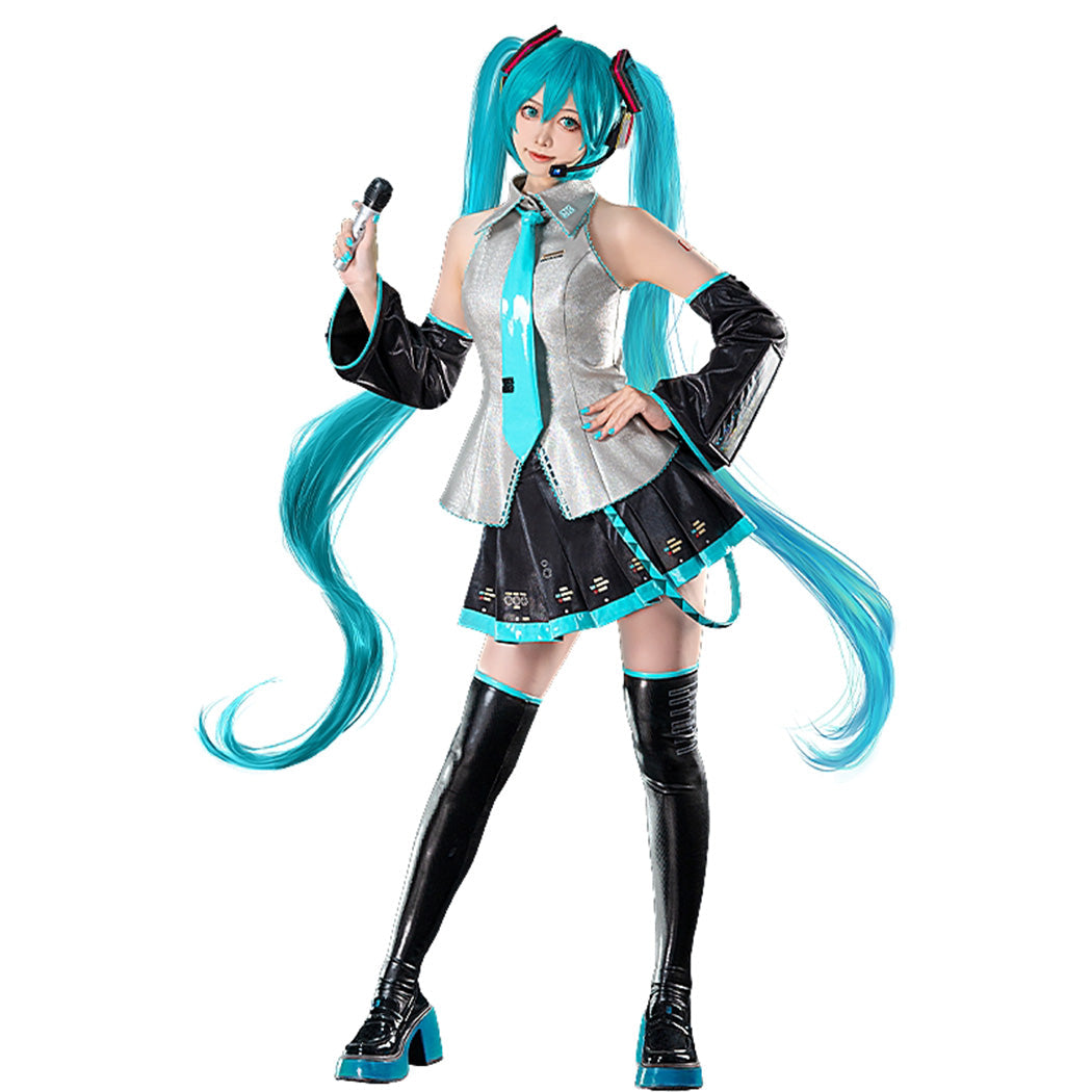 【Nekocos】Vocaloid Hatsune Miku Cosplay Snow Hatsune Cosplay Costume Premium Edition | In Stock