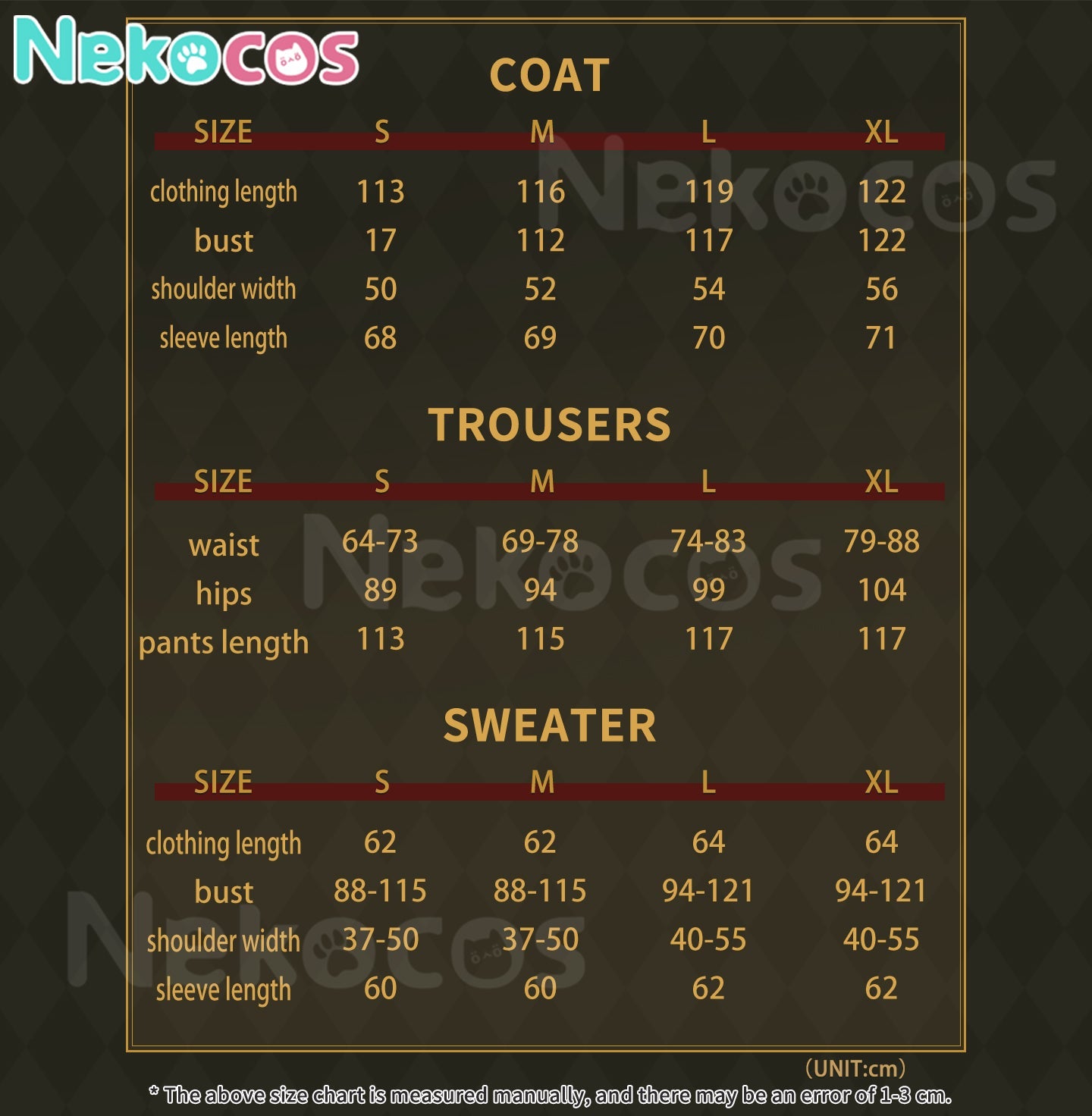 【Nekocos】Game Identity V Cosplay Gold Foil Cosplay Costume Premium Edition | In Stock