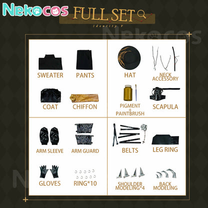 【Nekocos】Game Identity V Cosplay Gold Foil Cosplay Costume Premium Edition | In Stock