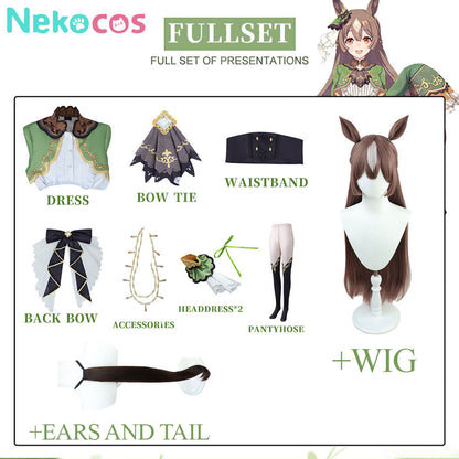 【Nekocos】Game Uma Musume Pretty Derby Cosplay Satono Diamond Cosplay Costume | In Stock