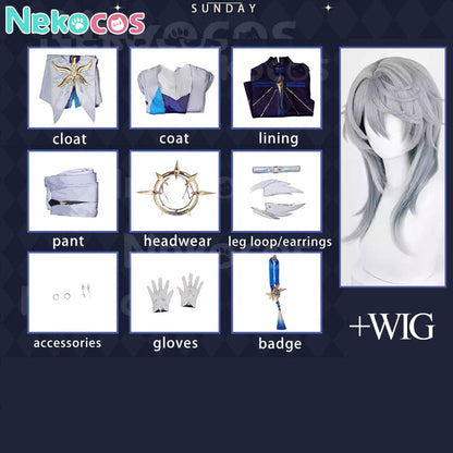 【Nekocos】Game Honkai: Star Rail Cosplay Sunday Cosplay Costume Premium Edition | In Stock