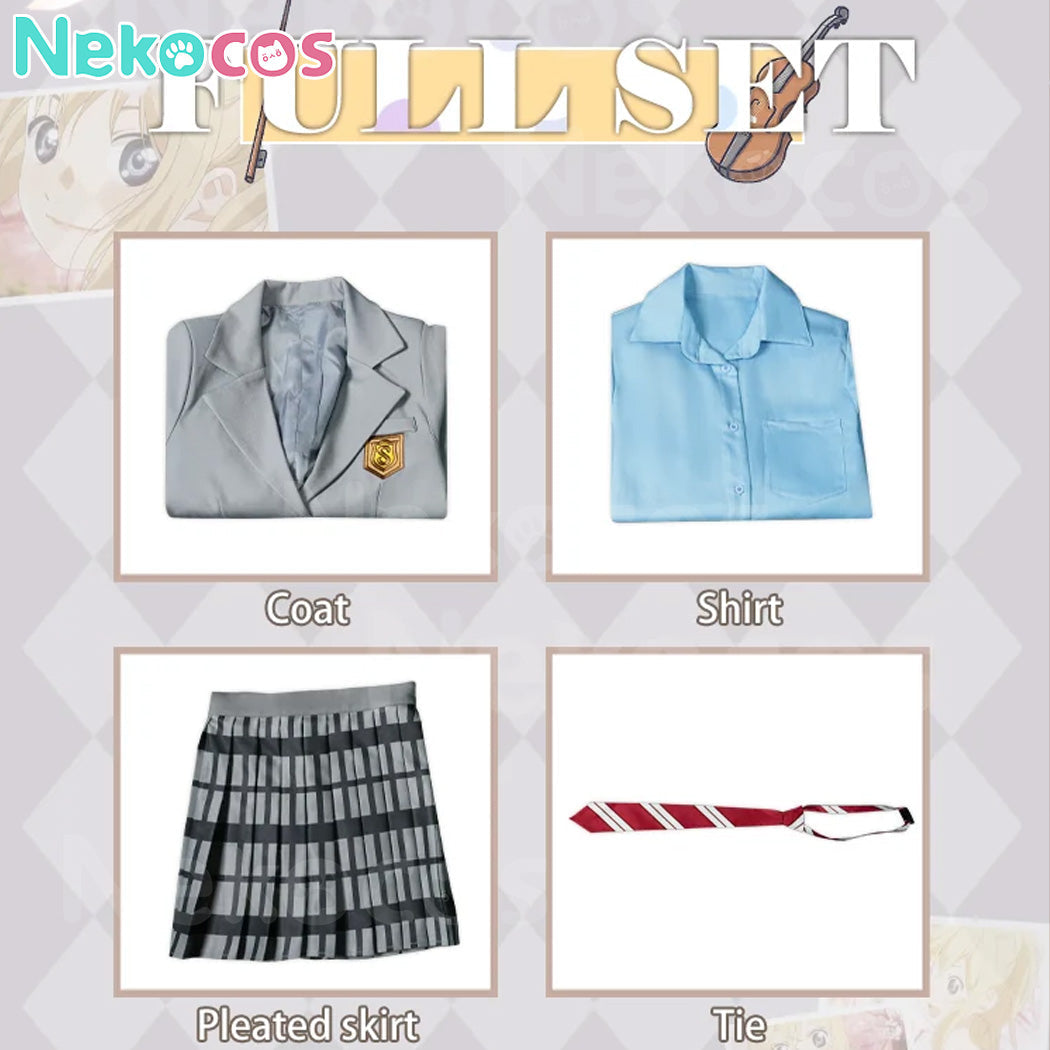 【Nekocos】Anime Your Lie in April Cosplay Kaori Miyazono Cosplay Costume | Custom-TailorAnime,Costume,one,Your Lie in April
