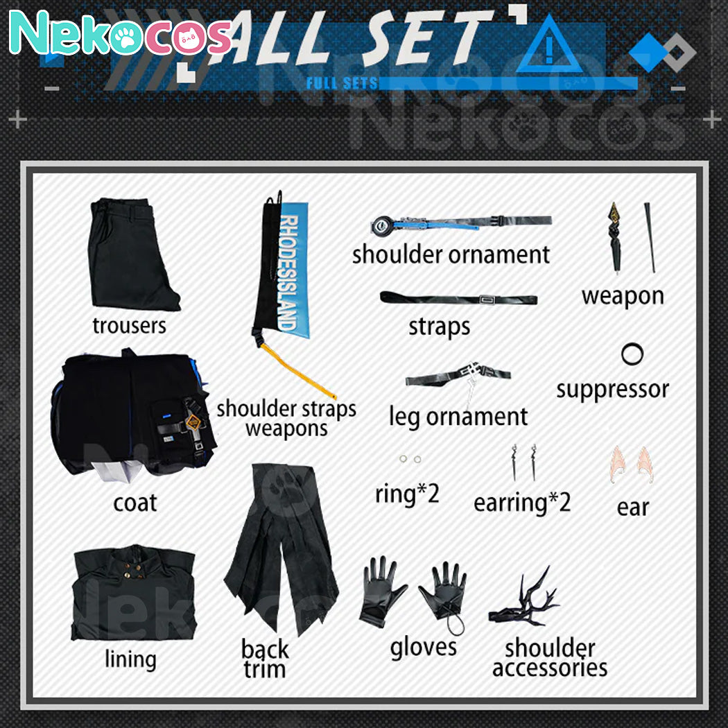 【Nekocos】Game Arknights Cosplay Logos Cosplay Costume Premium Edition | In Stock