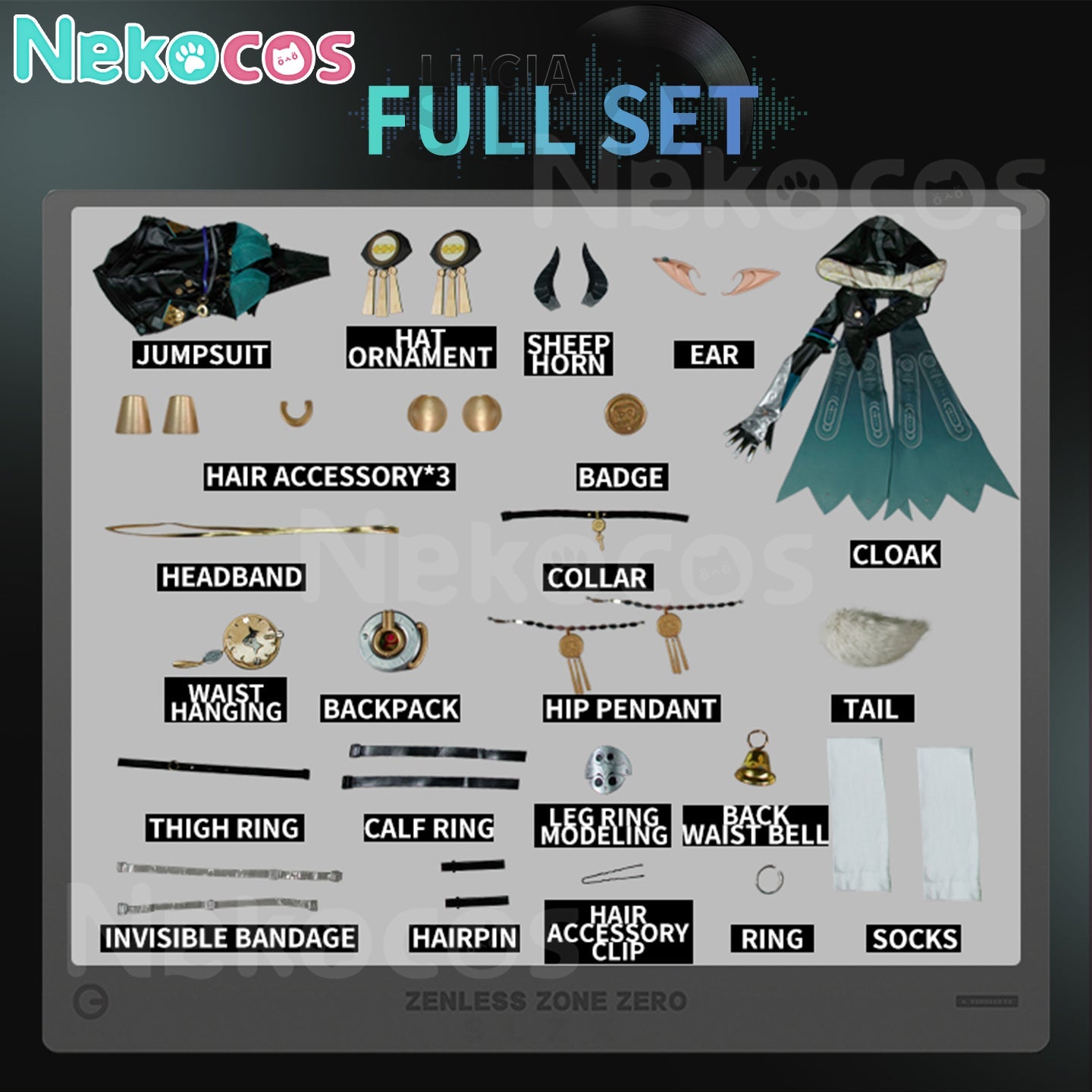 【Nekocos】Game Zenless Zone Zero Cosplay Lucia Elowen Cosplay Costume Premium Edition | In Stock