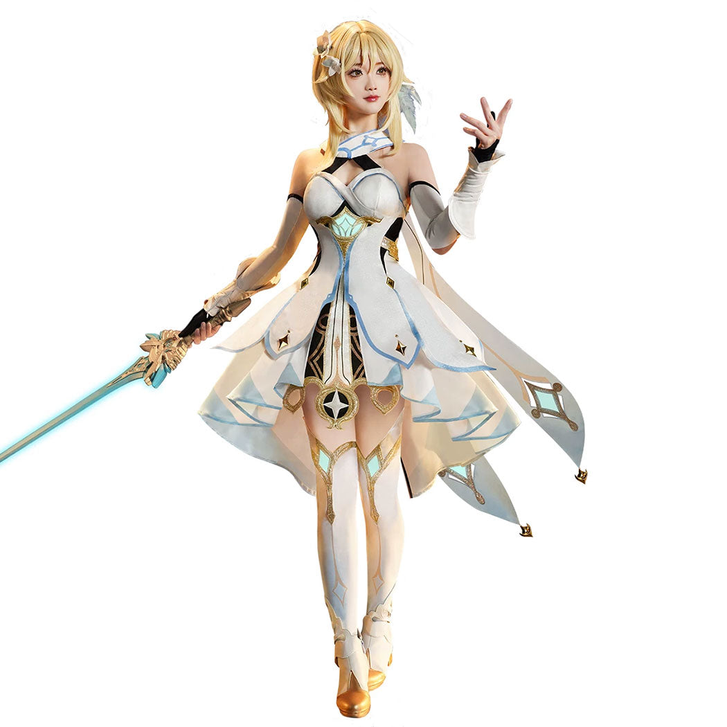 【Nekocos】Game Genshin Impact Lumine Cosplay Costume Premium Edition | Custom-Tailor
