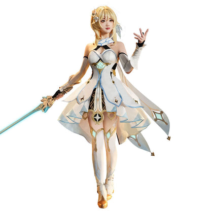 【Nekocos】Game Genshin Impact Lumine Cosplay Costume Premium Edition | Custom-Tailor