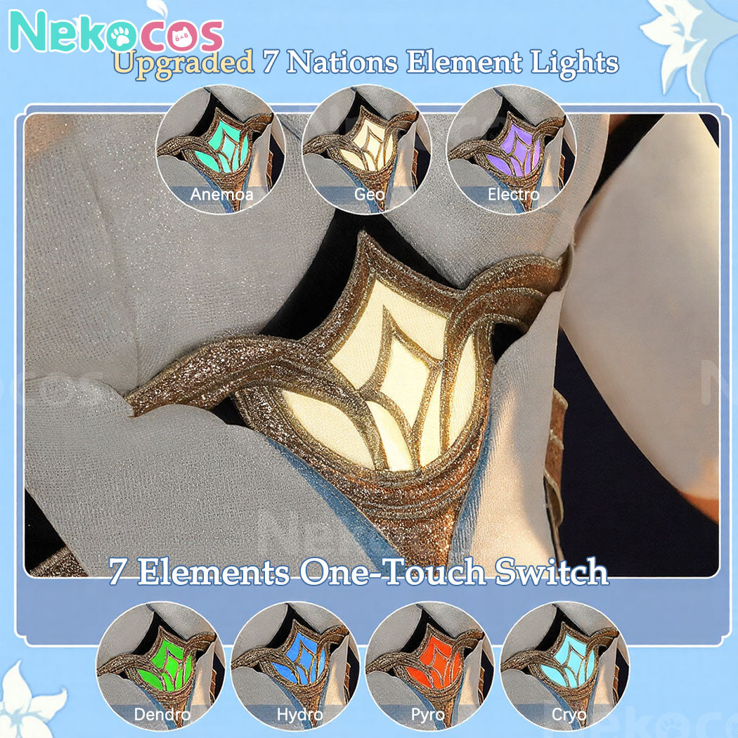 【Nekocos】Game Genshin Impact Lumine Cosplay Costume Premium Edition | Custom-Tailor