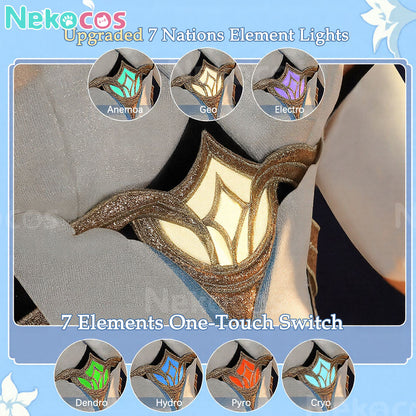 【Nekocos】Game Genshin Impact Lumine Cosplay Costume Premium Edition | Custom-Tailor