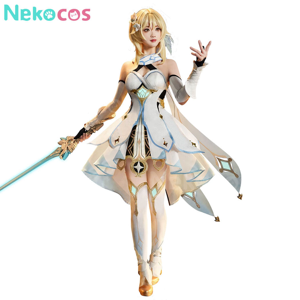 【Nekocos】Game Genshin Impact Lumine Cosplay Costume Premium Edition | Custom-Tailor