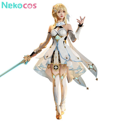 【Nekocos】Game Genshin Impact Lumine Cosplay Costume Premium Edition | Custom-Tailor