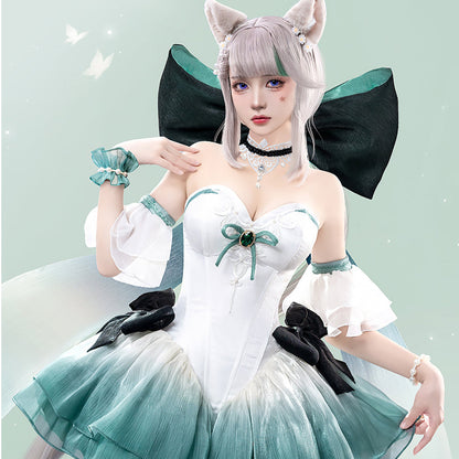 【Nekocos】Game Genshin Impact Cosplay Lynette Lily of the Valley Waltz Cosplay Costume Premium Edition | In Stock