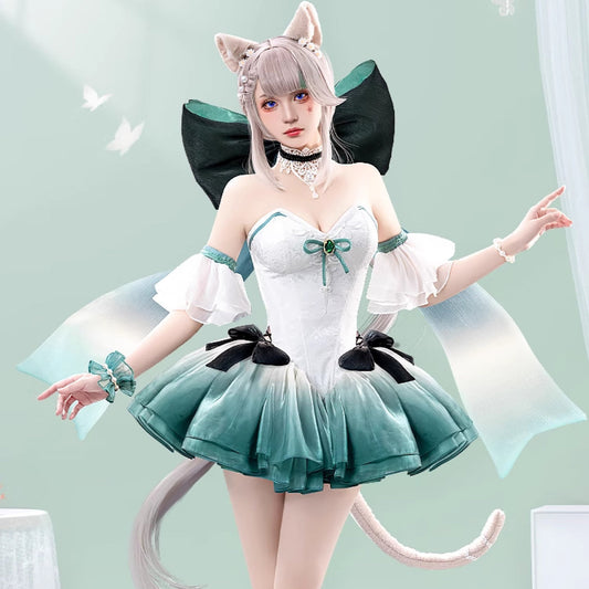 【Nekocos】Game Genshin Impact Cosplay Lynette Lily of the Valley Waltz Cosplay Costume Premium Edition | In Stock