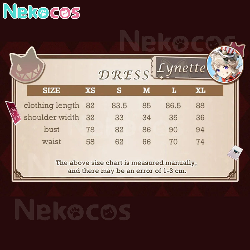 【Nekocos】Game Genshin Impact Cosplay Lynette x KFC Cosplay Costume Premium Edition | Custom-Tailor