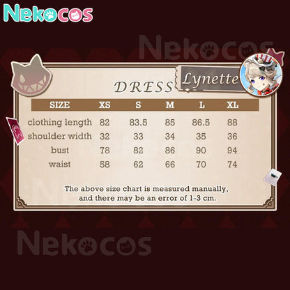 【Nekocos】Game Genshin Impact Cosplay Lynette x KFC Cosplay Costume Premium Edition | Custom-Tailor