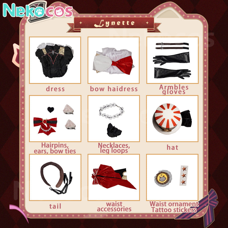 【Nekocos】Game Genshin Impact Cosplay Lynette x KFC Cosplay Costume Premium Edition | Custom-Tailor