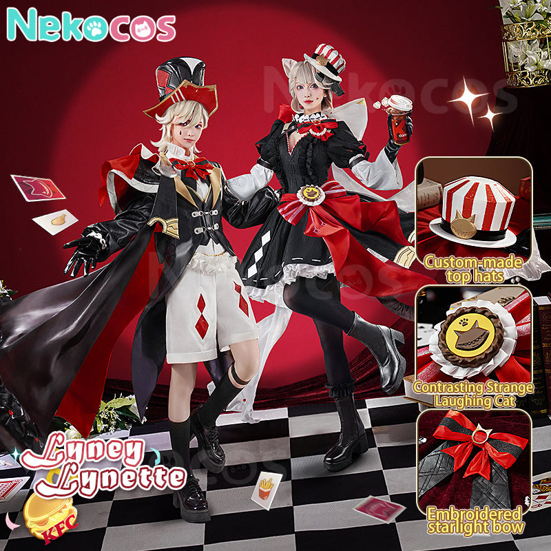 【Nekocos】Game Genshin Impact Cosplay Lynette x KFC Cosplay Costume Premium Edition | Custom-Tailor