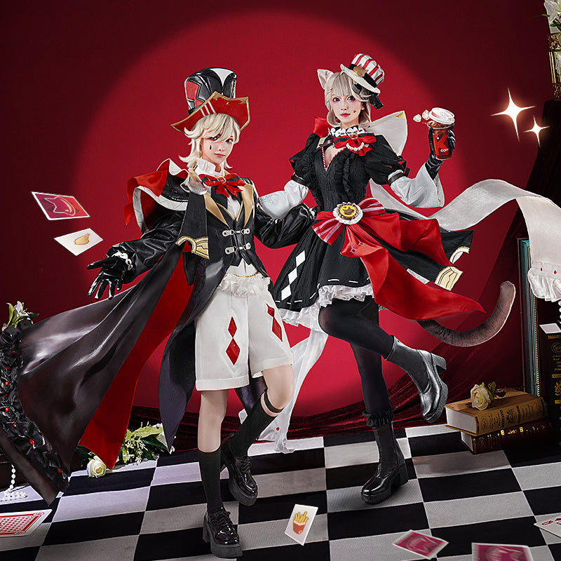【Nekocos】Game Genshin Impact Cosplay Lynette x KFC Cosplay Costume Premium Edition | Custom-Tailor