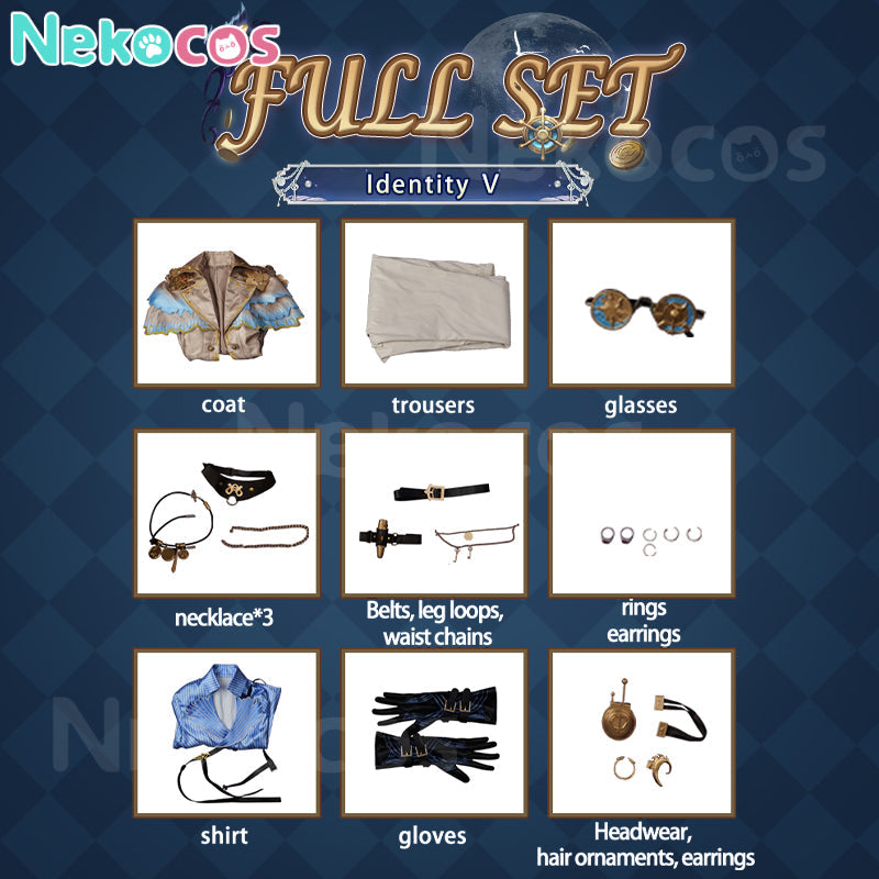 【Nekocos】Game Identity Ⅴ Cosplay Cabinet of Curiosities Mercenary Naib Subedar Cosplay Costume Premium Edition | Custom-Tailor