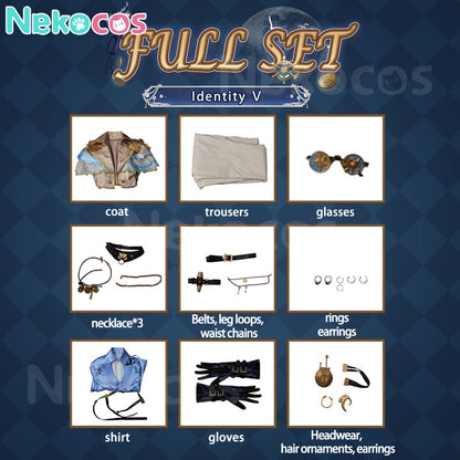 【Nekocos】Game Identity Ⅴ Cosplay Cabinet of Curiosities Mercenary Naib Subedar Cosplay Costume Premium Edition | Custom-Tailor