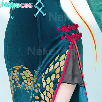 【Nekocos】Vocaloid Cosplay Miku Year Of The Snake Cheongsam Cosplay Costume Premium Edition | Custom-Tailor