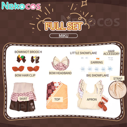 【Nekocos】Vocaloid Hatsune Miku Cosplay Snow Miku 2024 Cosplay Costume Premium Edition | In Stock