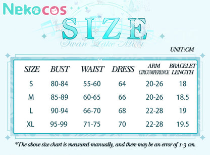 【Nekocos】Vocaloid Hatsune Miku Cosplay Hatsune Miku Gothic Classical Tuning - Swan Lake Cosplay Costume | In Stock