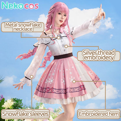 【Nekocos】Game Infinity Nikki Cosplay Pink Dress Cosplay Costume Premium Edition | In Stock