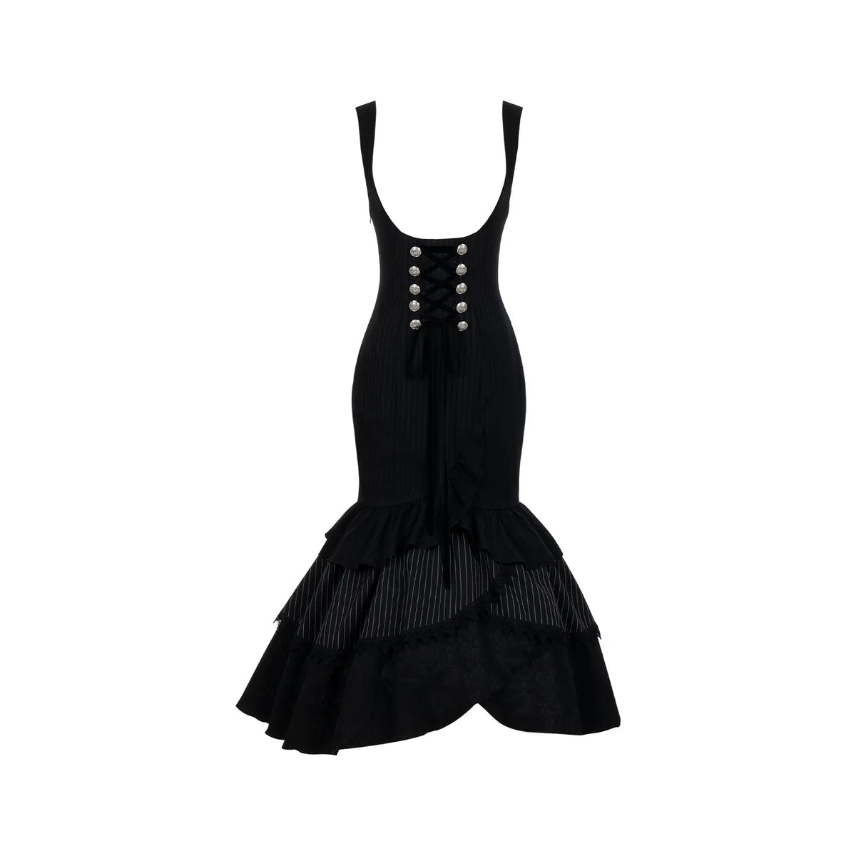 Night Crow - Elegant Gothic Lolita Blouse or Skirt Set, Irregular Hem (L M S) 46021:872637