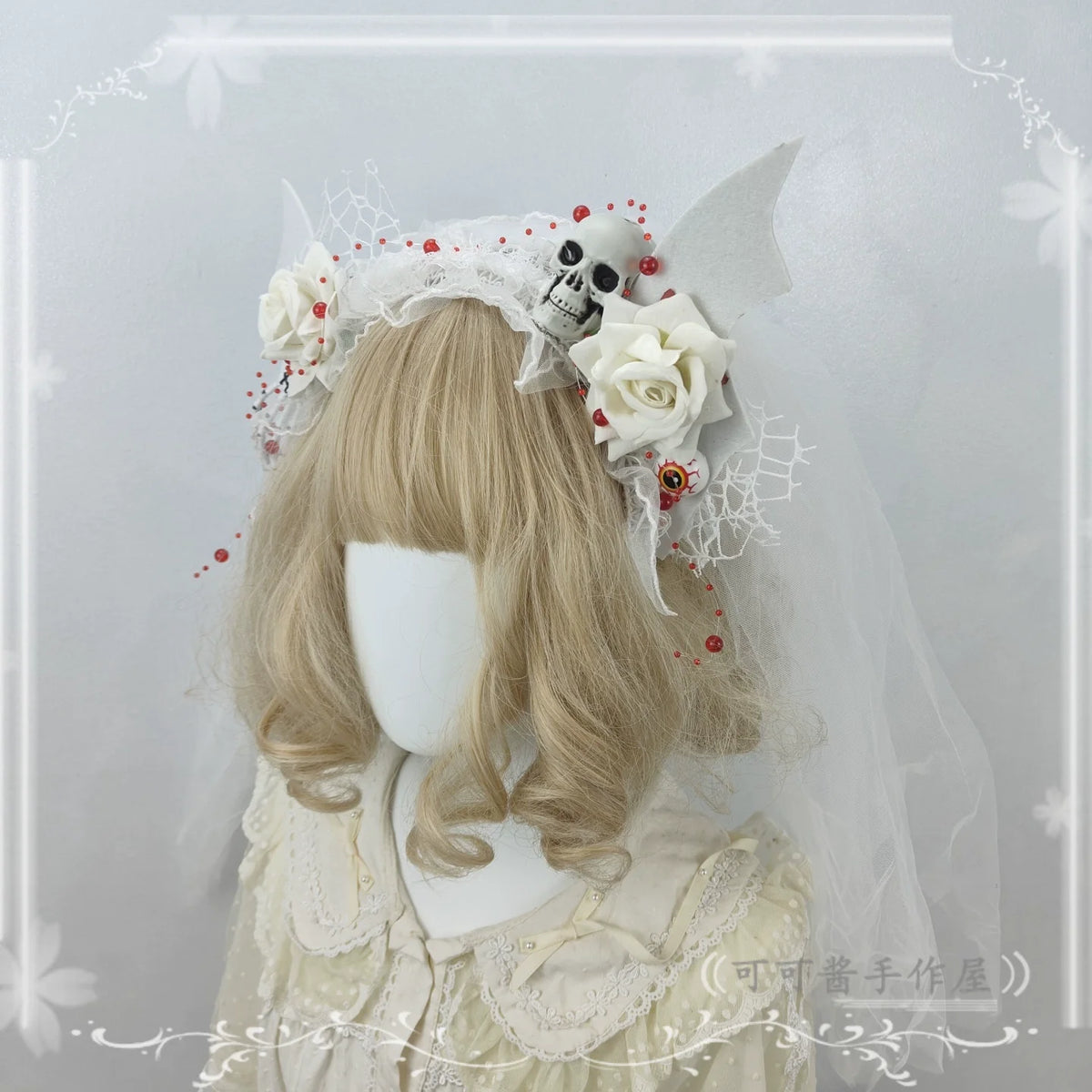 Halloween Gothic Lolita Accessories, White Bride Style