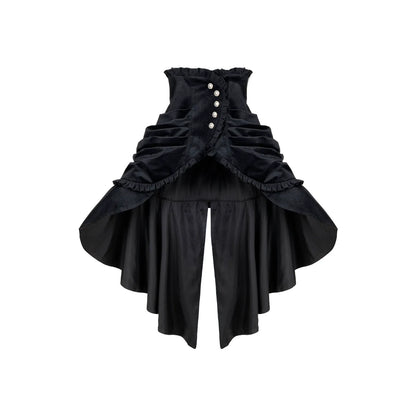 Night Crow - Elegant Gothic Lolita Blouse or Skirt Set, Irregular Hem (L M S) 46021:872603