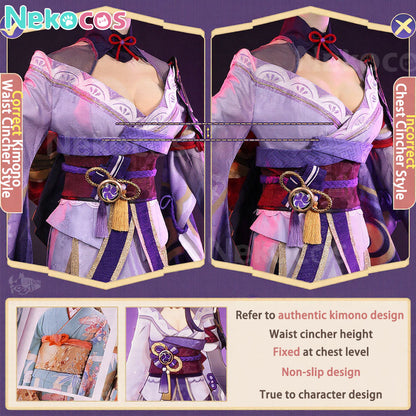 【Nekocos】Game Genshin Impact Cosplay Raiden Shogun Cosplay Costume Premium Edition | In Stock