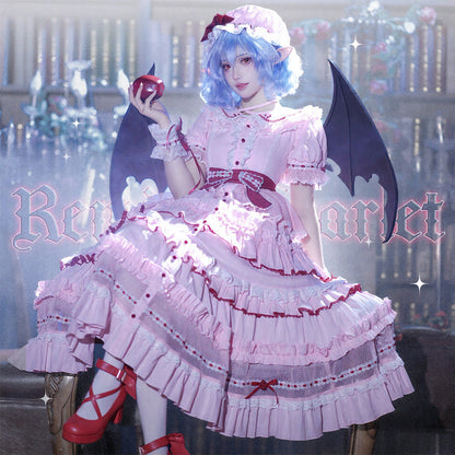 【Nekocos】Game Cosplay Remilia Scarlet Cosplay Costume Premium Edition | Custom-Tailor
