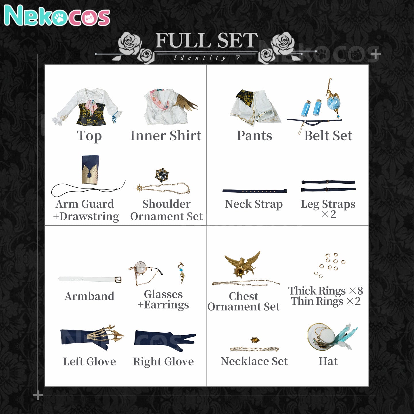 【Nekocos】Game Identity V Cosplay Unidentified Phenomena Cosplay Costume Premium Edition | Custom-Tailor